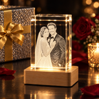 Cristal personalizado com base LED e apresentação premium