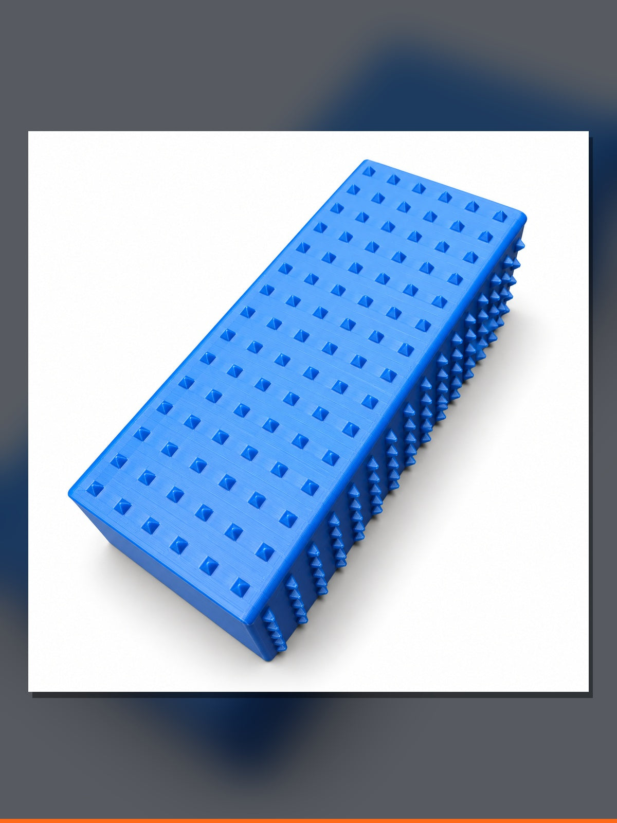 Escova para listas azul — fundo claro, formato vertical