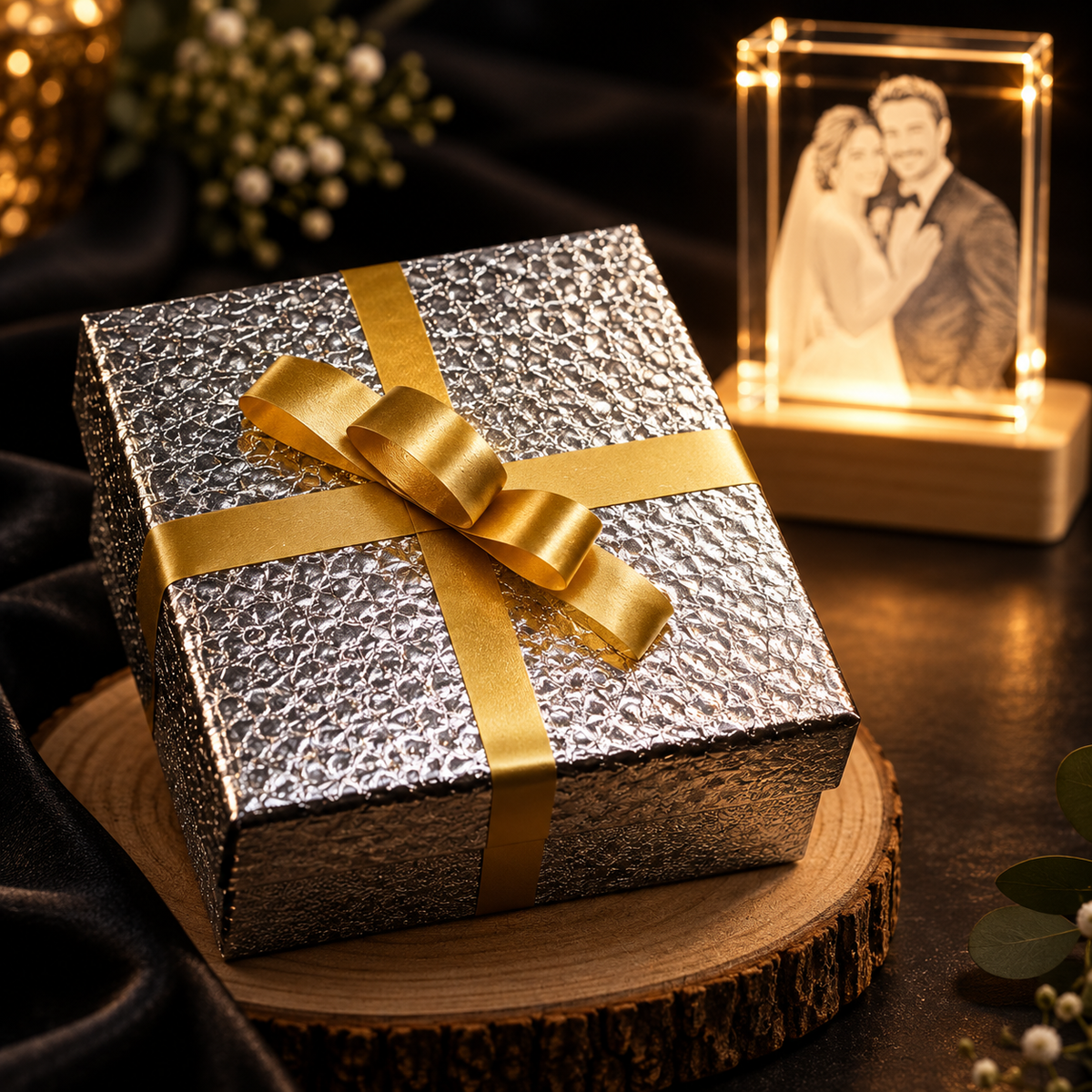 Cristal personalizado em caixa de oferta