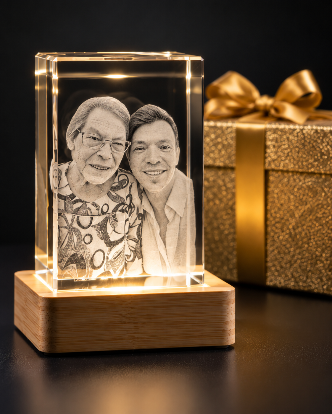 Cristal personalizado em caixa de apresentação