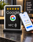 Placa NFC Google para avaliações em utilização com telemóvel